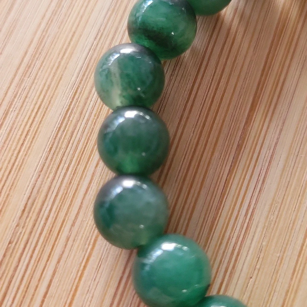 Genuine Jade Gemstone Stretch Bracelet